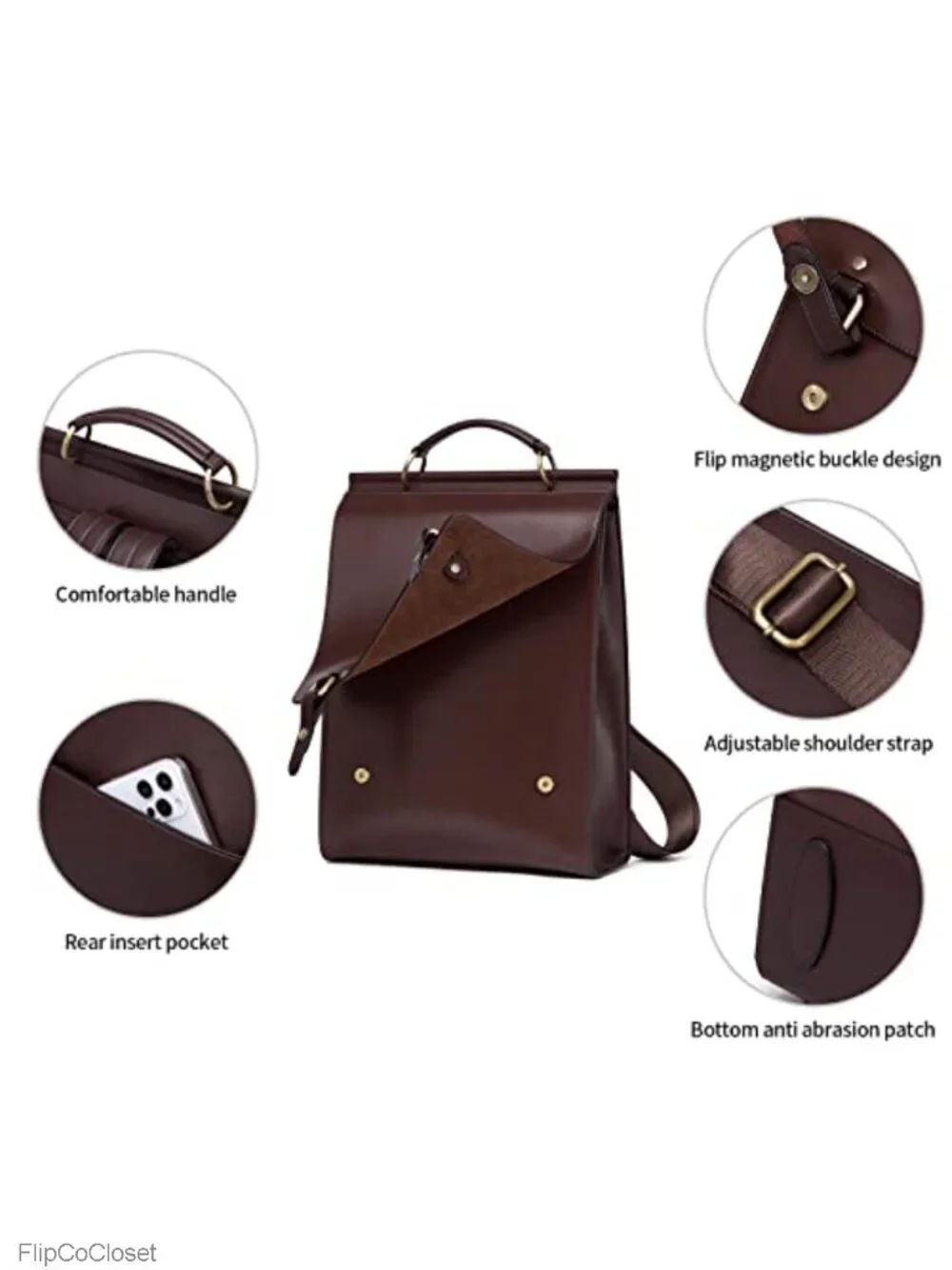 Genuine Leather Backpack Purse Women Travel Shoulder Bag